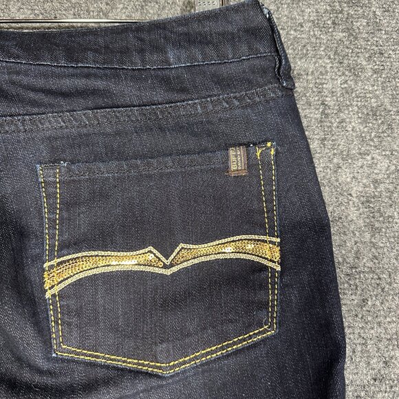 Buffalo Jeans Womens 3 Jarah Mid Rise Stretch Skinny Dark Wash Cotton Spandex - Picture 9 of 9